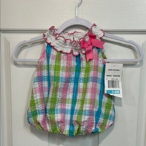 Rare Editions Multicolor Baby Romper 3-6mo NWT